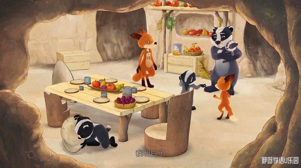 [6岁以上英文动画片] 狐狸夫人和狗獾先生 the fox badger family